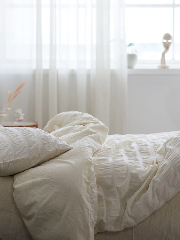 Ivory Mist Cotton Seersucker Comforter original reference image 7