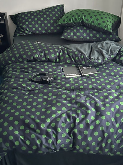 Juniper Dot Printed Cotton Sateen Duvet Cover original reference image 5