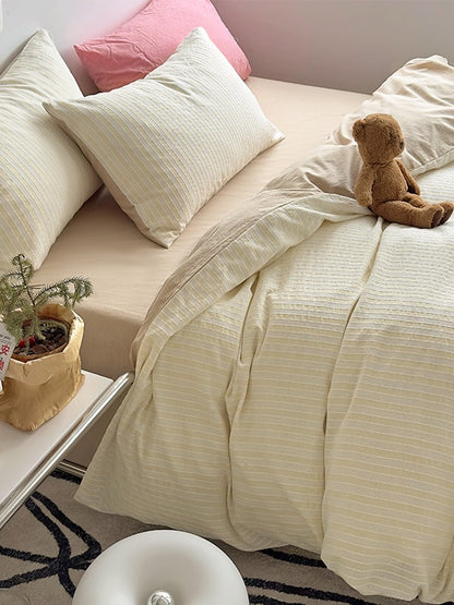 Laurel Stripe Jacquard Duvet Cover original reference image 19