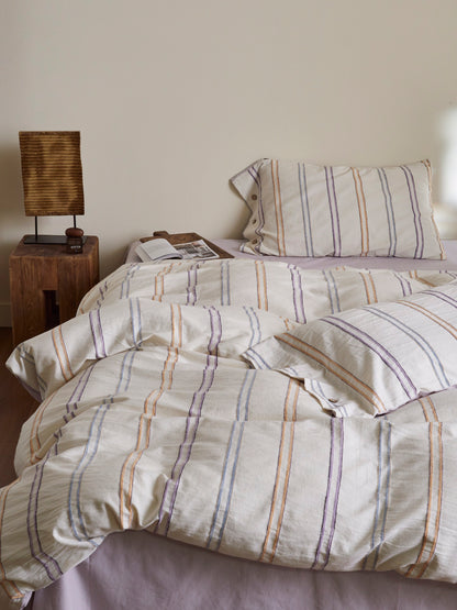 Lavender Meadow Stripe Cotton Jacquard Comforter original reference image 6