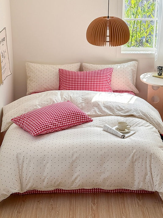 Mallow Contrast Washed Cotton Duvet Cover original reference image 6