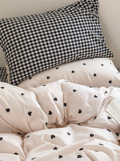 Mallow Contrast Washed Cotton Duvet Cover original reference image 14