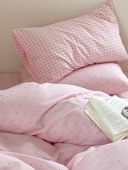 Mallow Contrast Washed Cotton Duvet Cover original reference image 27