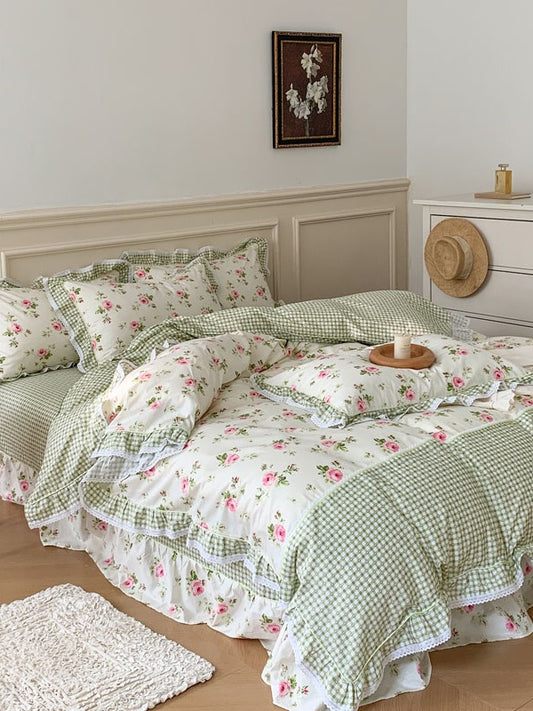 Meadow Garden Printed Cotton Duvet Cover original reference image 1