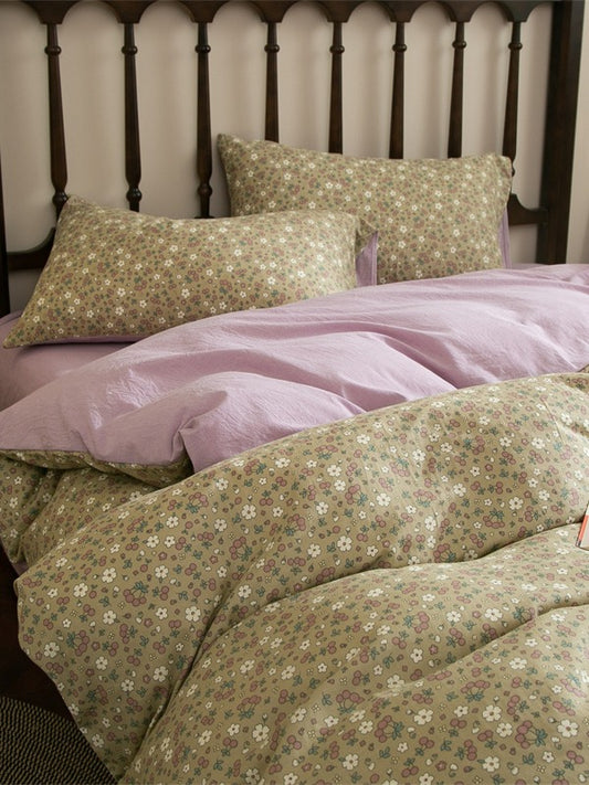 Meadow Muslin Floral Duvet Cover original reference image 1