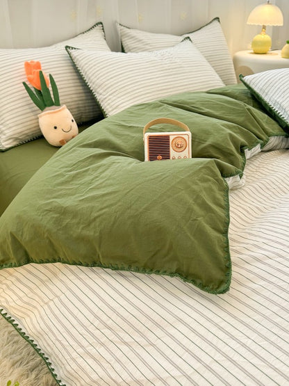 Meridian Stitch Washed Cotton Duvet Cover original reference image 20