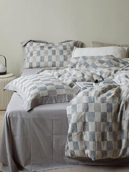 Mist Loft Check Cotton Jacquard Comforter original reference image 4