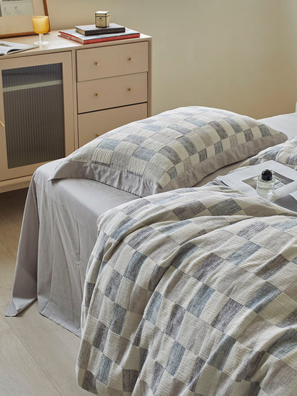 Mist Loft Check Cotton Jacquard Comforter original reference image 7