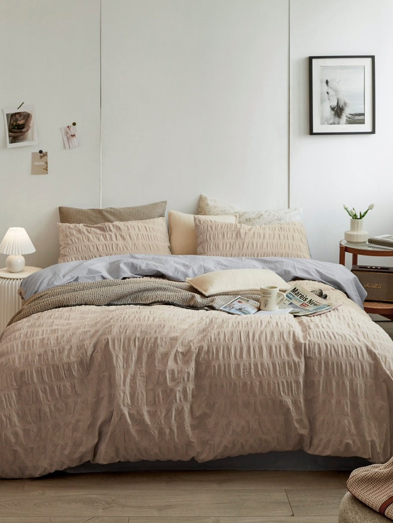 Oat Whisper Cotton Seersucker Comforter original reference image 1