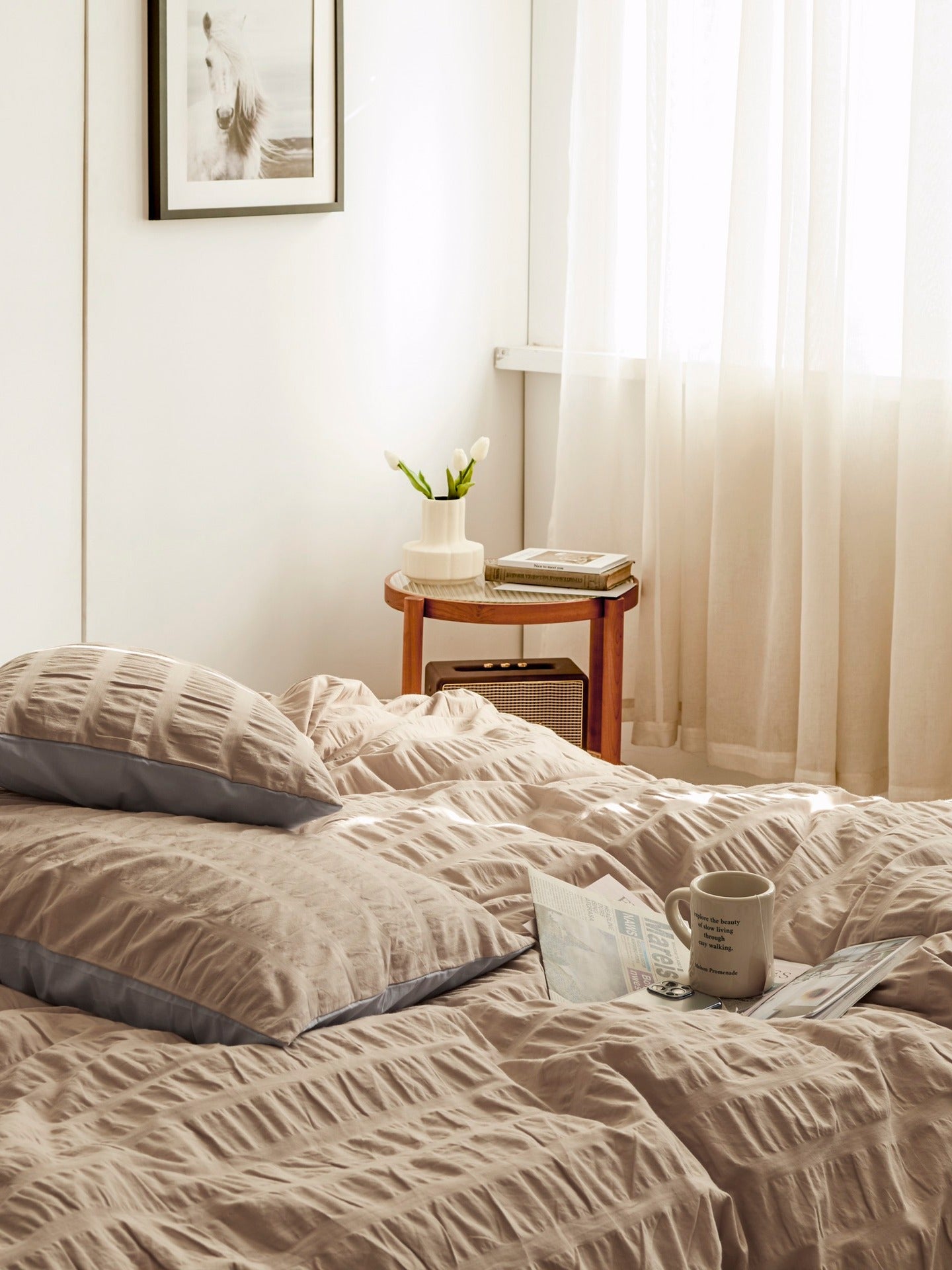 Oat Whisper Cotton Seersucker Comforter original reference image 8