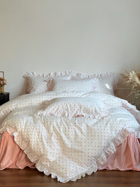 Petite Dot Ruffle Cotton Duvet Cover original reference image 1
