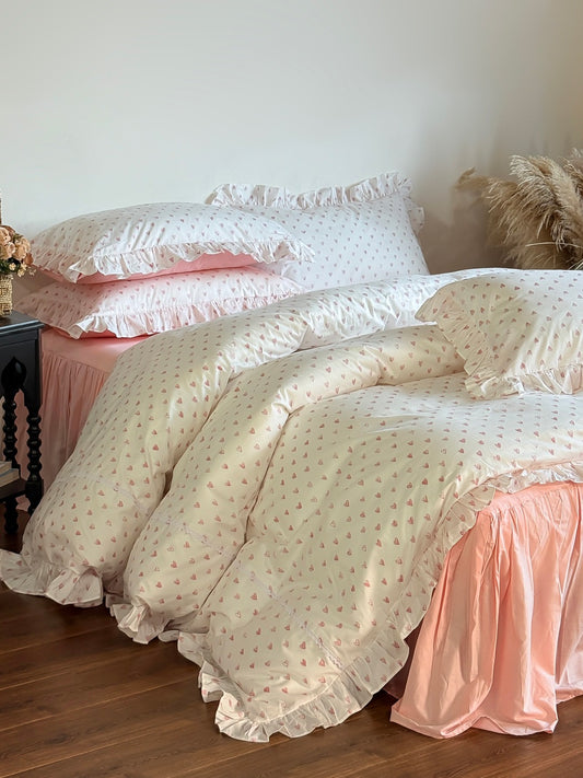 Petite Dot Ruffle Cotton Duvet Cover original reference image 2