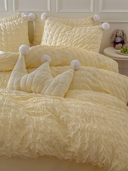 Pom Cloud Cotton Seersucker Duvet Cover original reference image 23