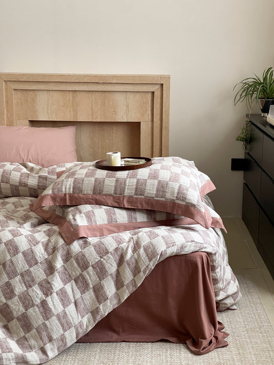Rose Loft Check Cotton Jacquard Comforter original reference image 2