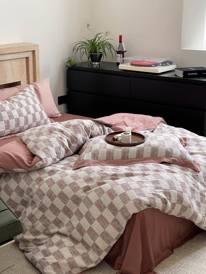 Rose Loft Check Cotton Jacquard Comforter original reference image 4