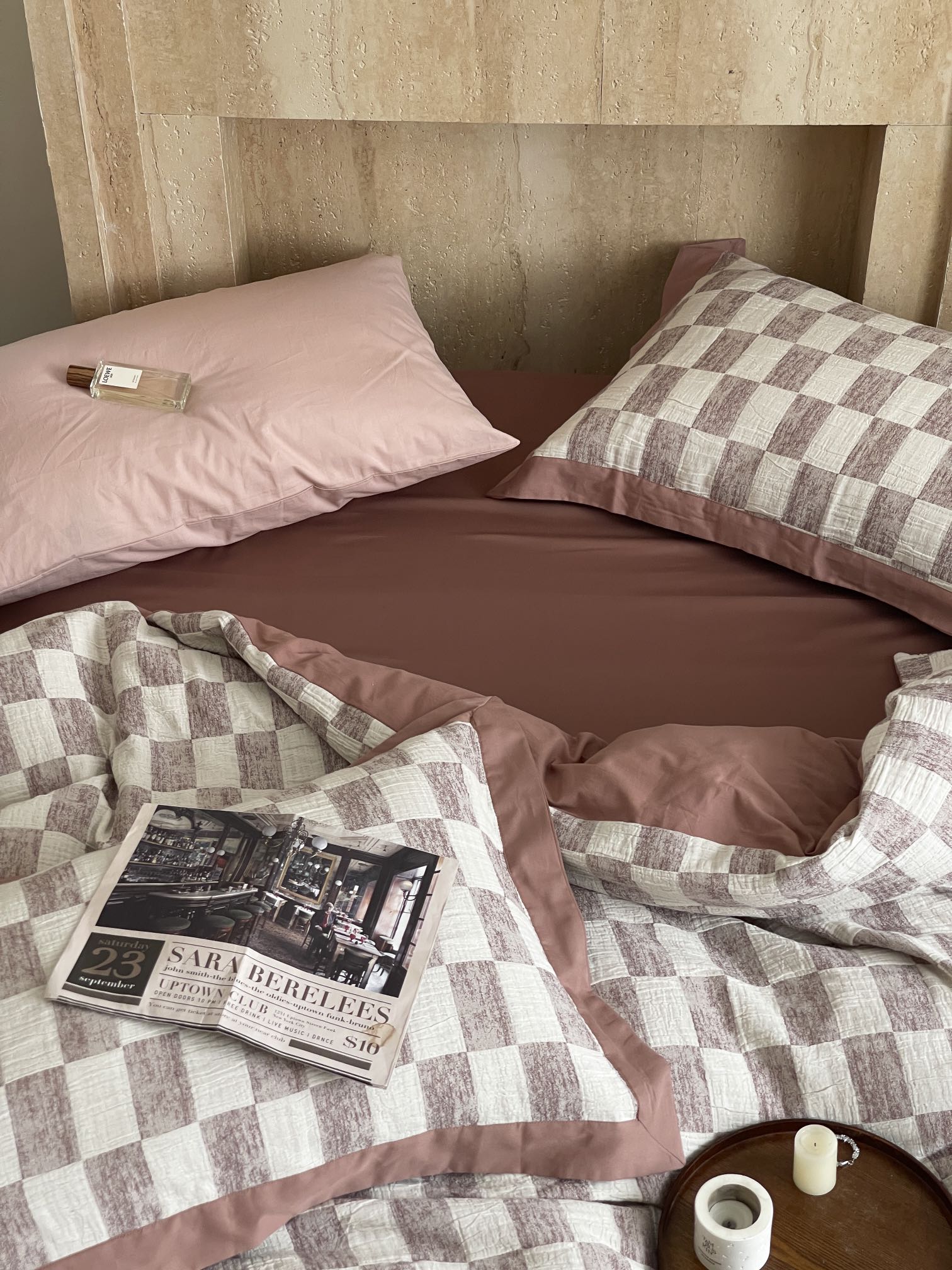 Rose Loft Check Cotton Jacquard Comforter original reference image 5
