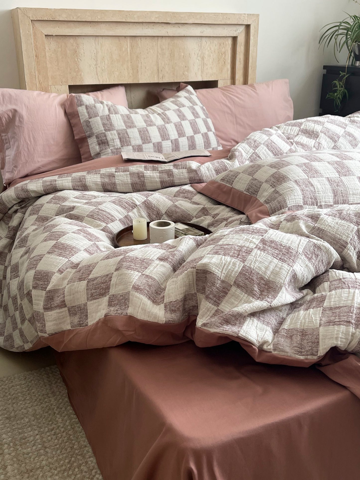 Rose Loft Check Cotton Jacquard Comforter original reference image 6