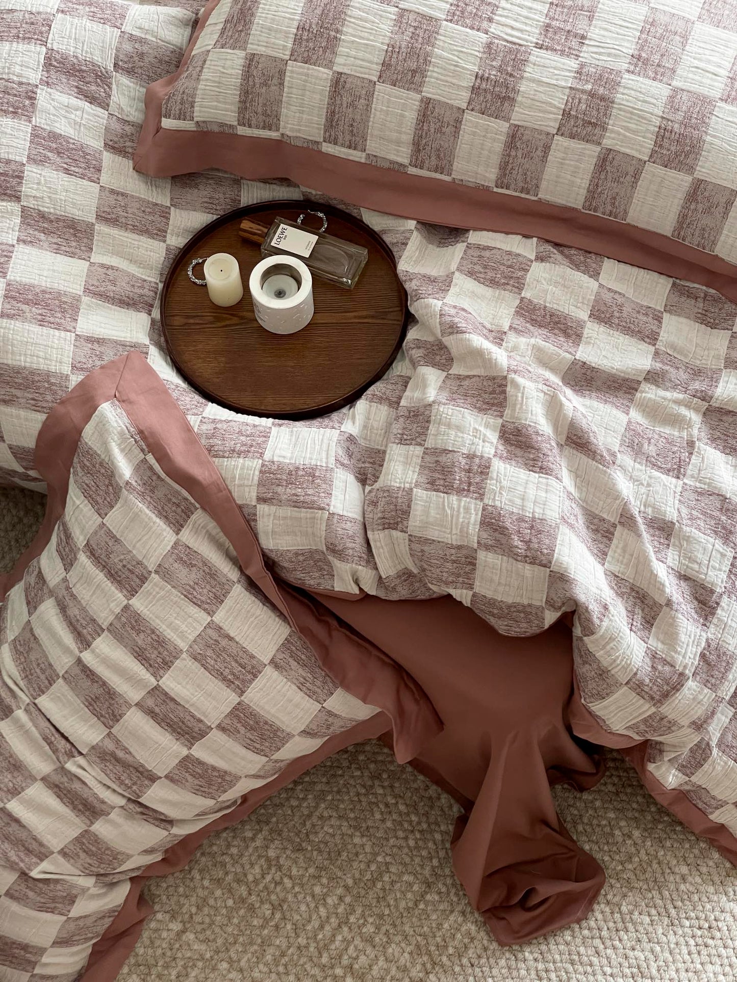 Rose Loft Check Cotton Jacquard Comforter original reference image 8