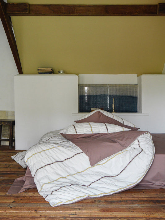 Rosewood Grid Jacquard Cotton Comforter Set original reference image 2