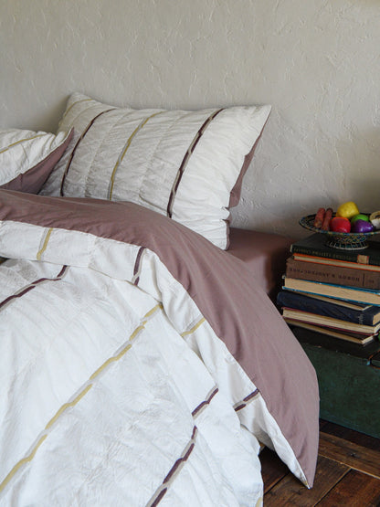 Rosewood Grid Jacquard Cotton Comforter Set original reference image 3