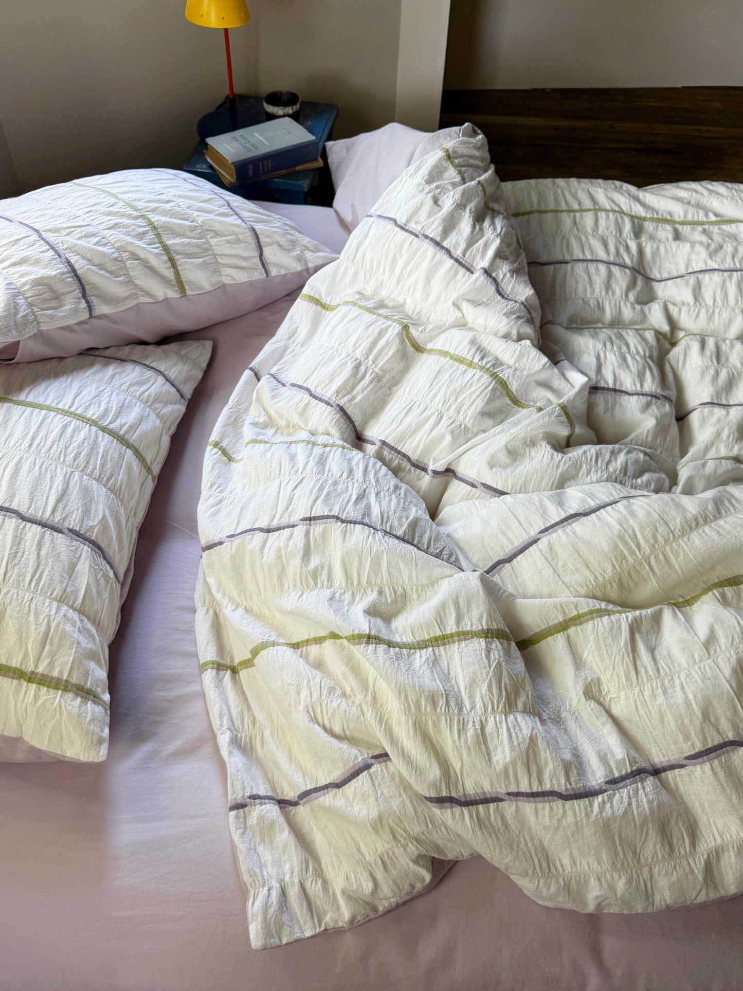 Sage Mist Grid Jacquard Cotton Comforter original reference image 1