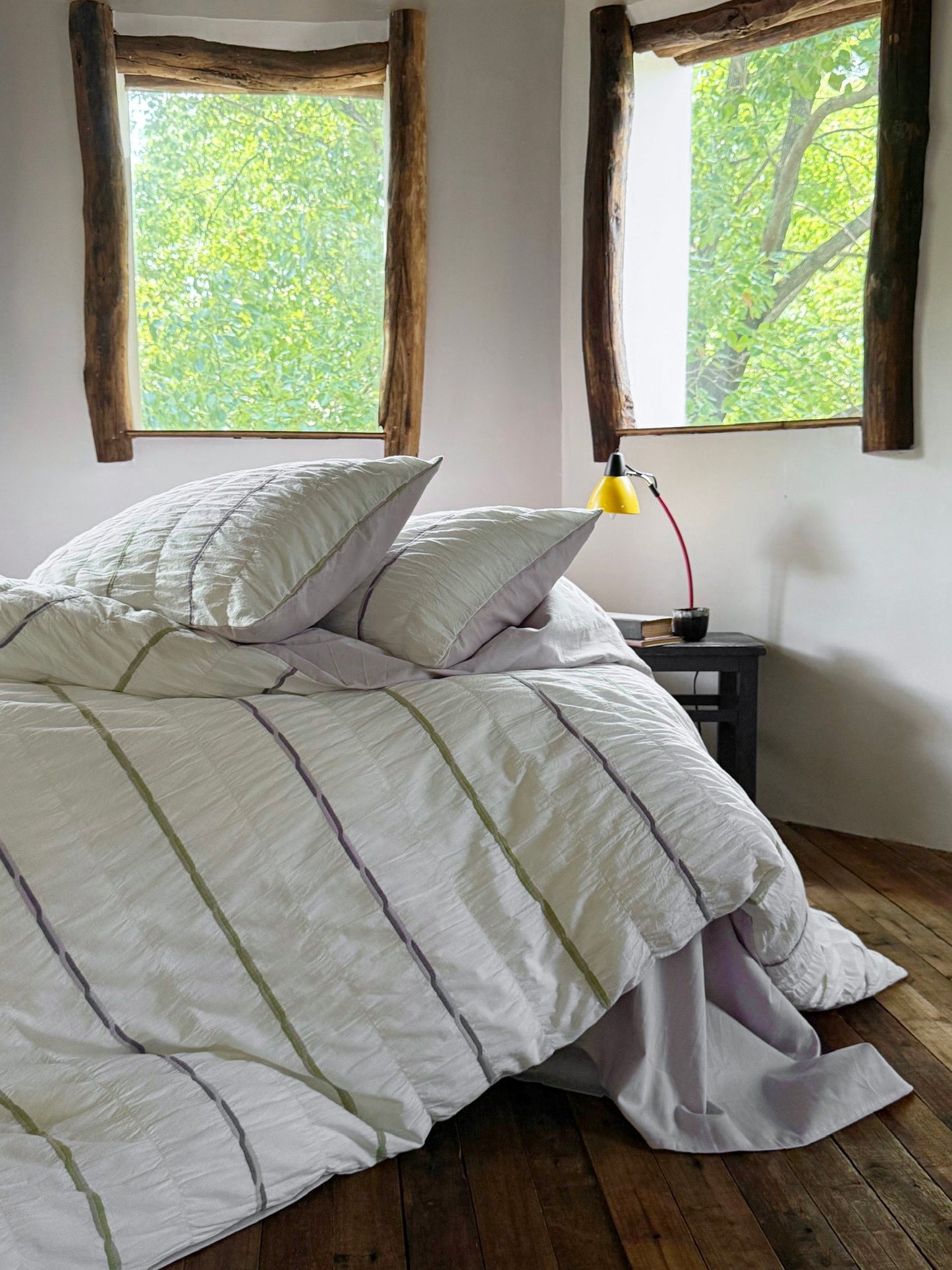 Sage Mist Grid Jacquard Cotton Comforter original reference image 5
