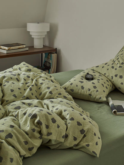 Sage Pebble Cotton Muslin Comforter original reference image 6