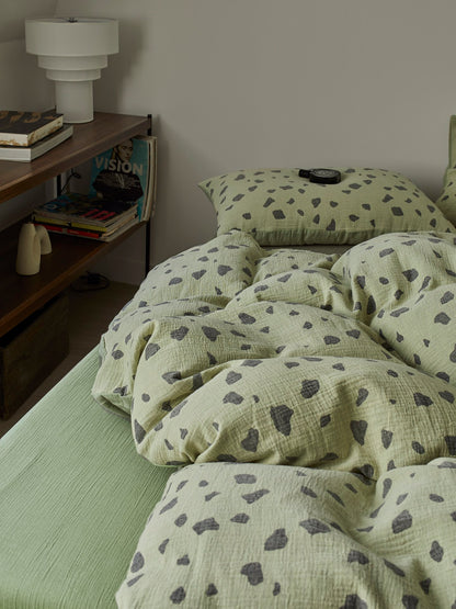 Sage Pebble Cotton Muslin Comforter original reference image 7
