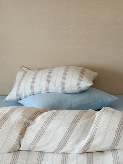 Seabreeze Stripe Cotton Muslin Comforter original reference image 2