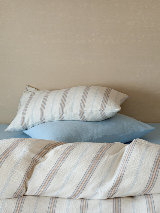Seabreeze Stripe Cotton Muslin Comforter original reference image 2