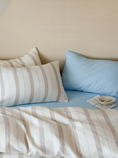 Seabreeze Stripe Cotton Muslin Comforter original reference image 4