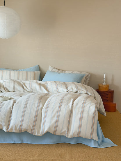 Seabreeze Stripe Cotton Muslin Comforter original reference image 6