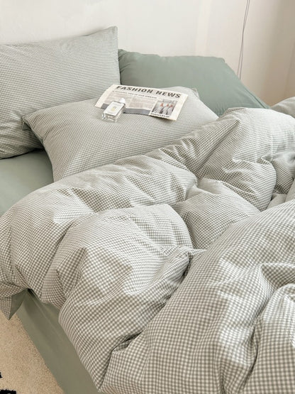Tivoli Mini Gingham Washed Cotton Duvet Cover original reference image 9