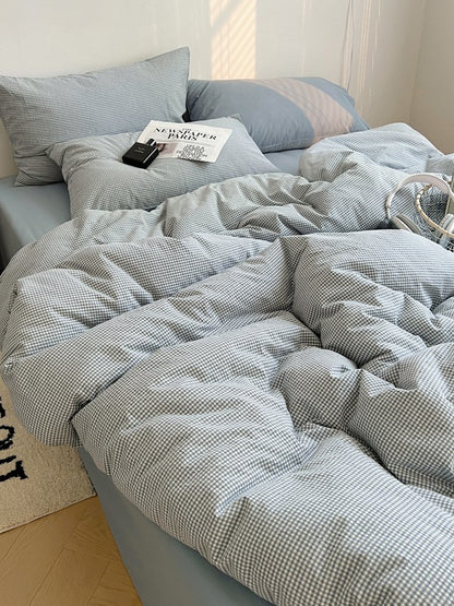 Tivoli Mini Gingham Washed Cotton Duvet Cover original reference image 13