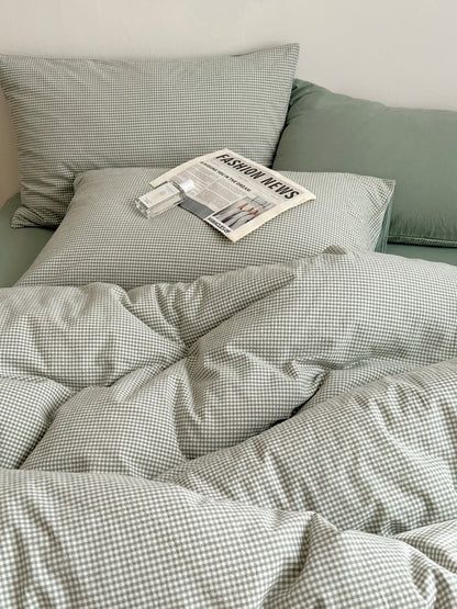 Tivoli Mini Gingham Washed Cotton Duvet Cover original reference image 29
